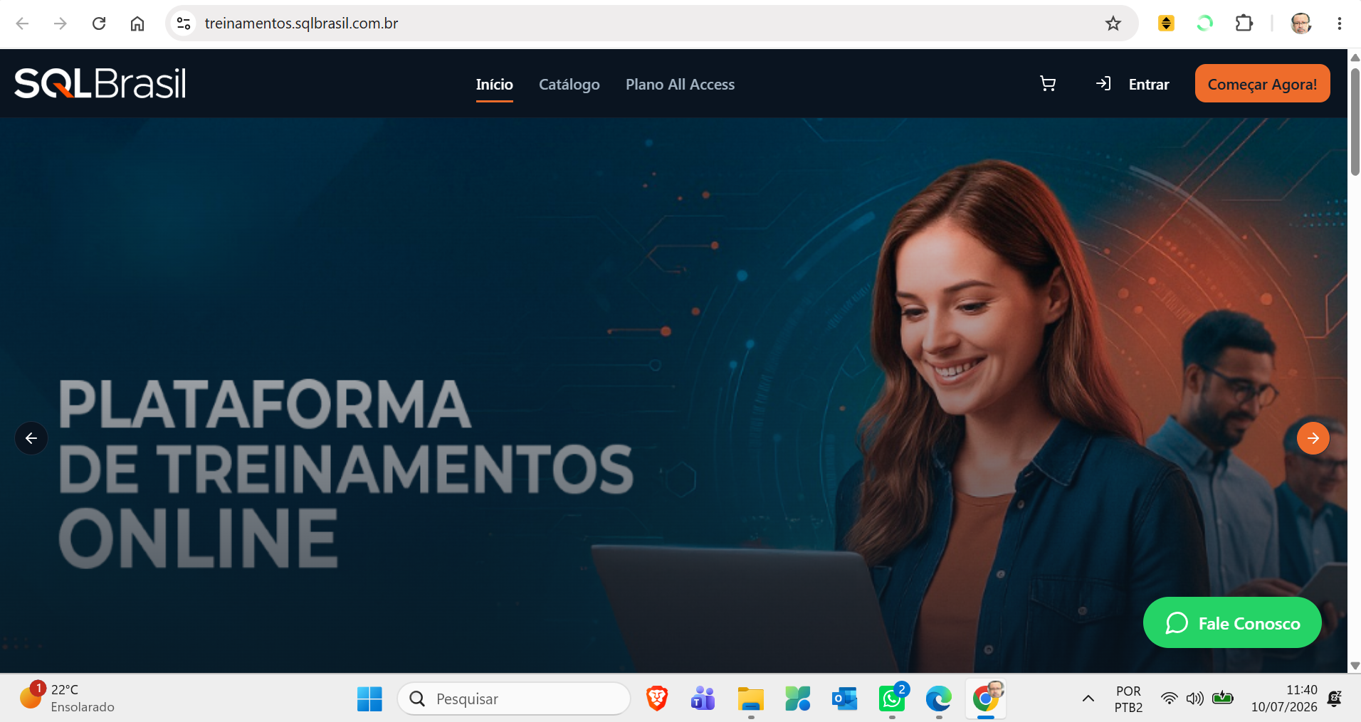 Plataforma de treinamentos online SQLBRASIL
